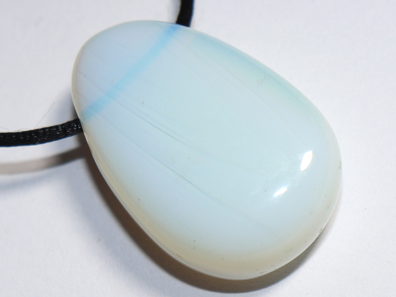 opal glass with cord or silver 925