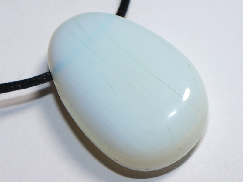 opal glass with cord or silver 925