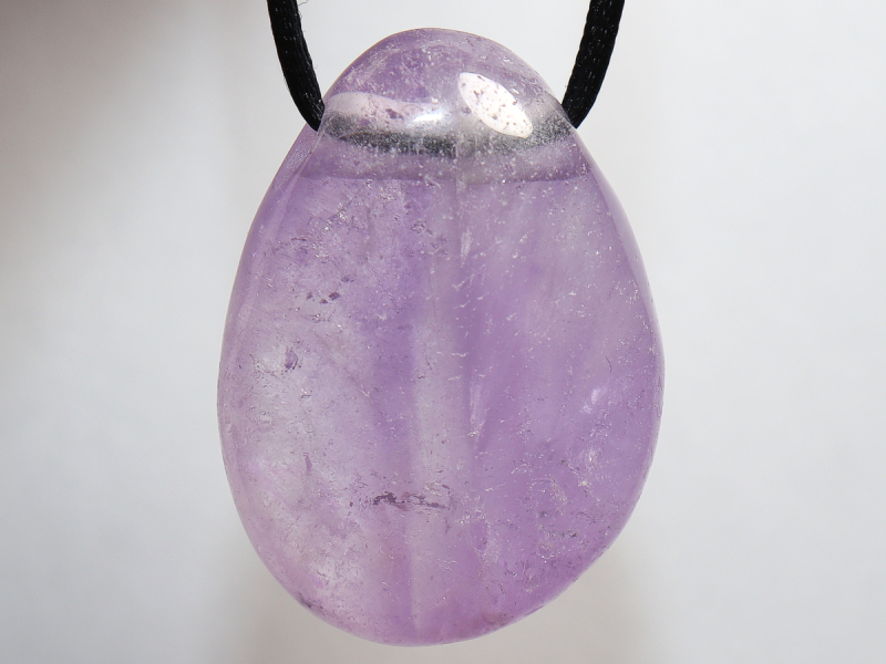 amethyst with cord or silver 925