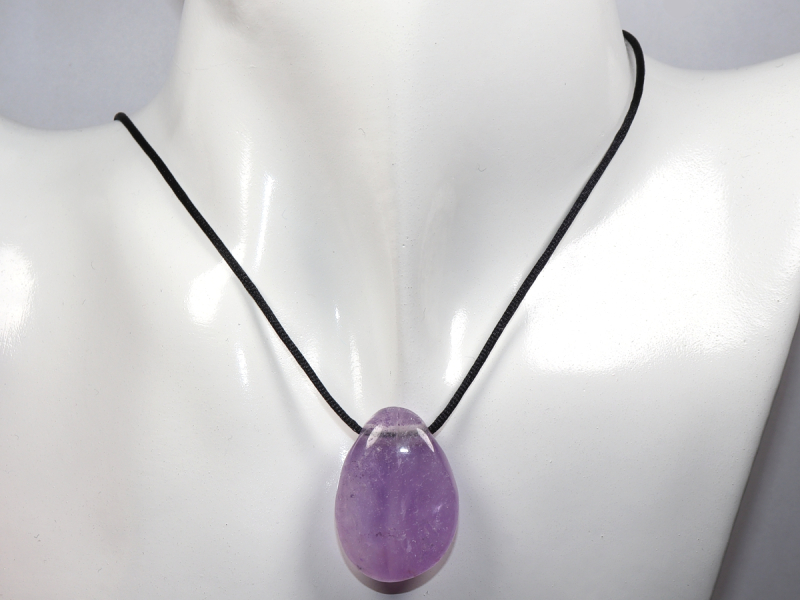 amethyst with cord or silver 925