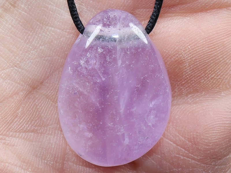 amethyst with cord or silver 925