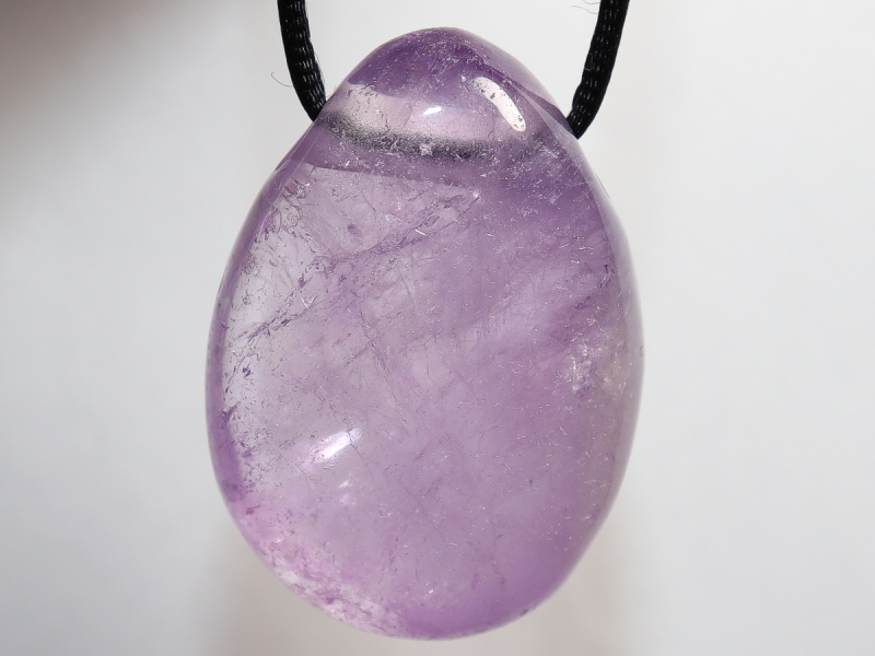 amethyst with cord or silver 925