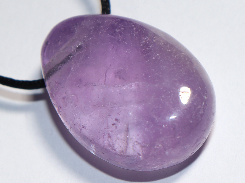 amethyst with cord or silver 925