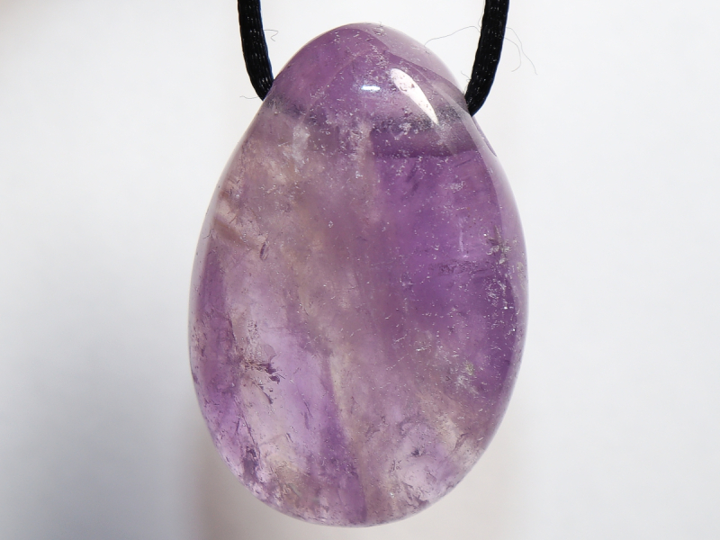 amethyst with cord or silver 925