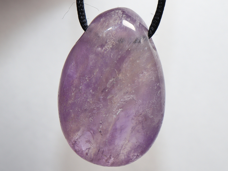 amethyst with cord or silver 925