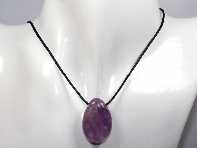 amethyst with cord or silver 925
