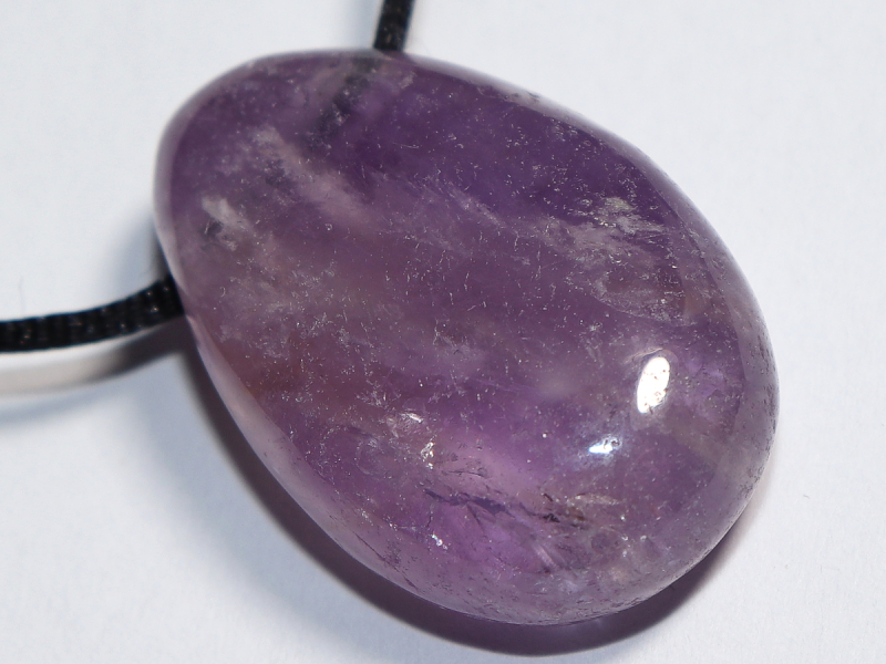 amethyst with cord or silver 925