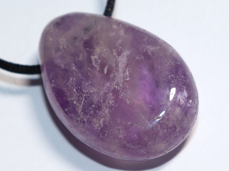 amethyst with cord or silver 925