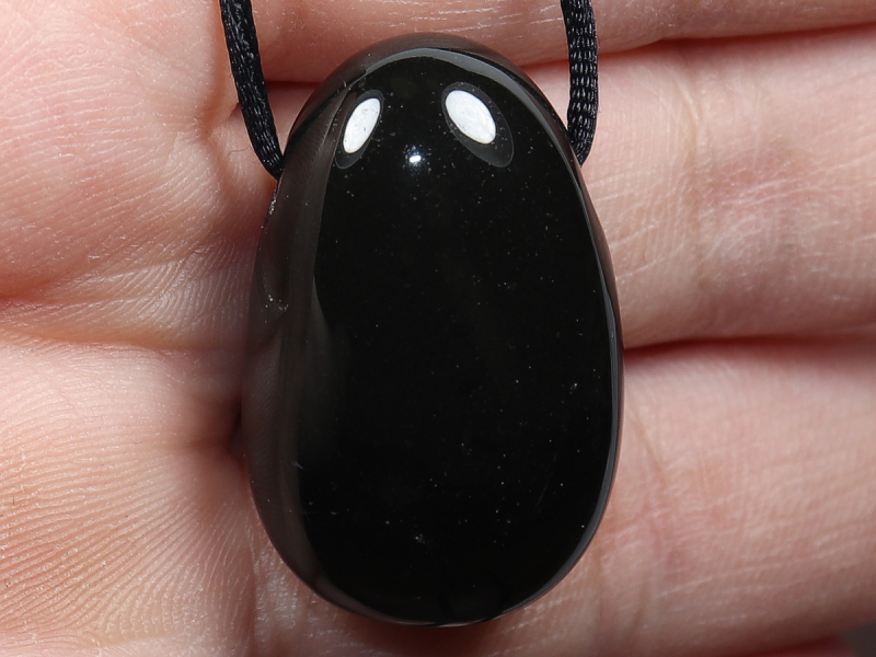 onyx with cord or silver 925