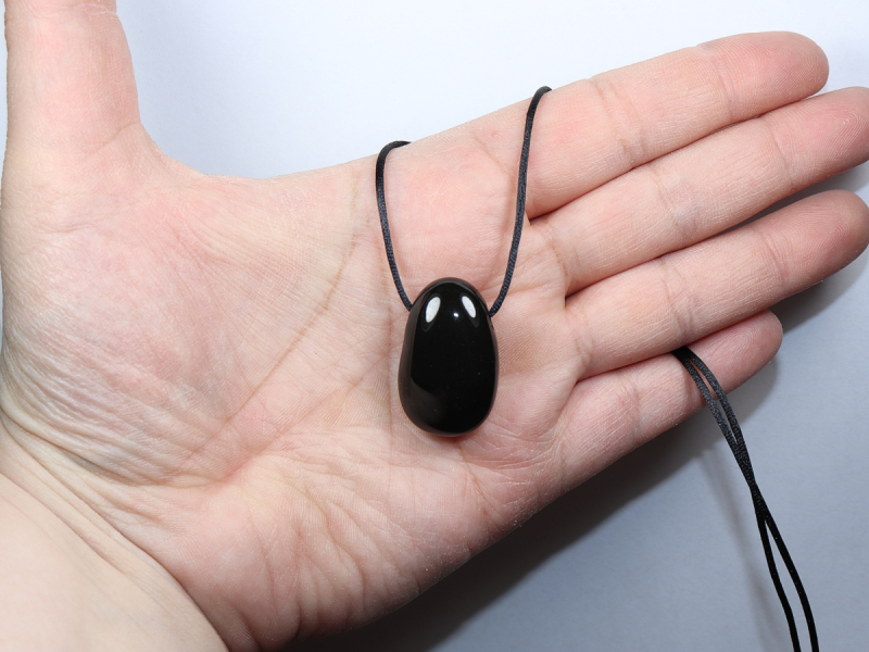 onyx with cord or silver 925
