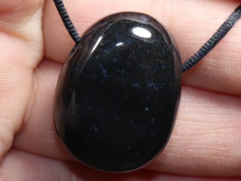 onyx with cord or silver 925