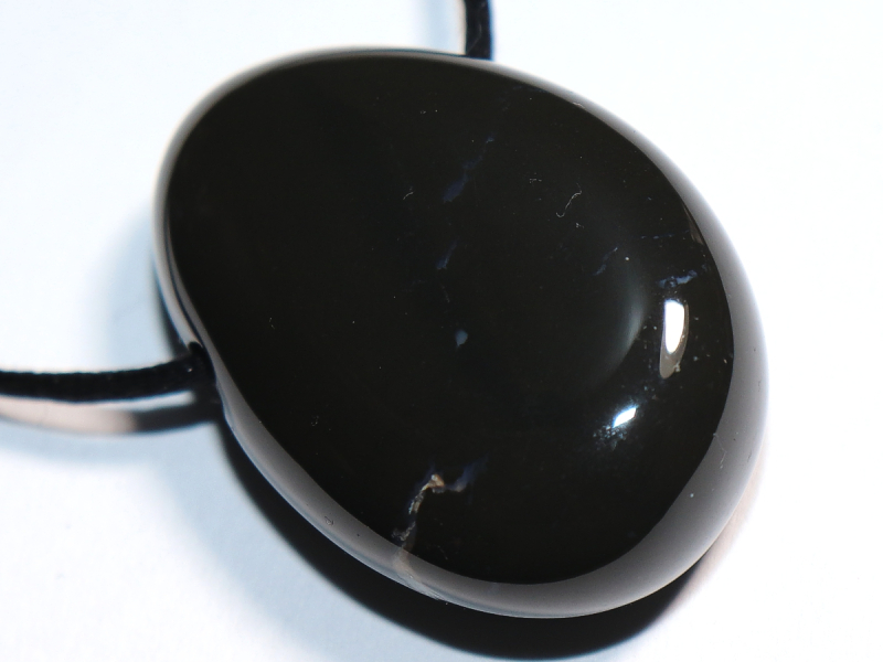 onyx with cord or silver 925