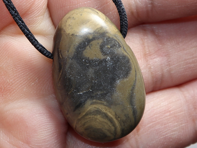 Stromatolith mit Band oder Silber 925