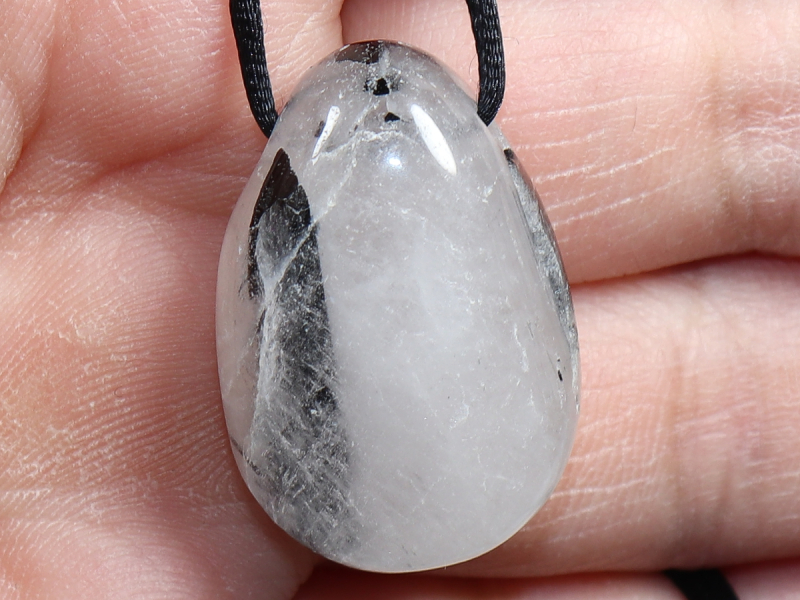 tourmaline quartz with cord or silver 925