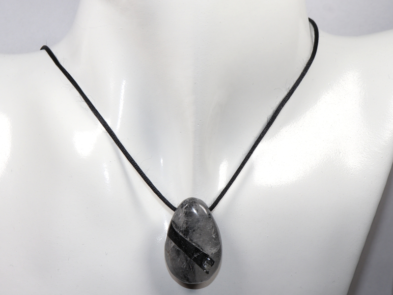 tourmaline quartz with cord or silver 925