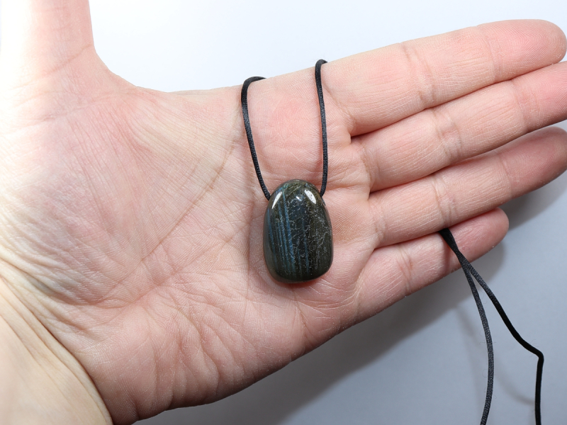 labradorite with cord or silver 925