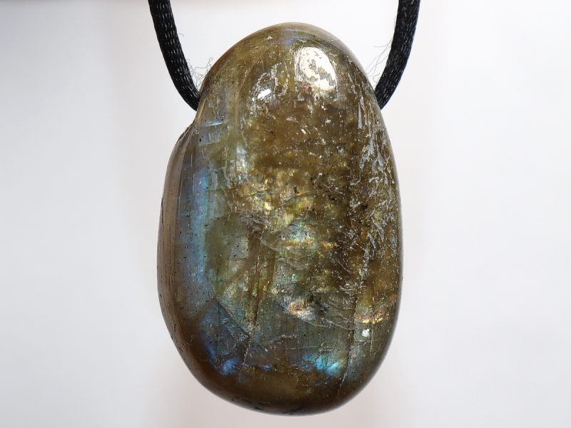 labradorite with cord or silver 925