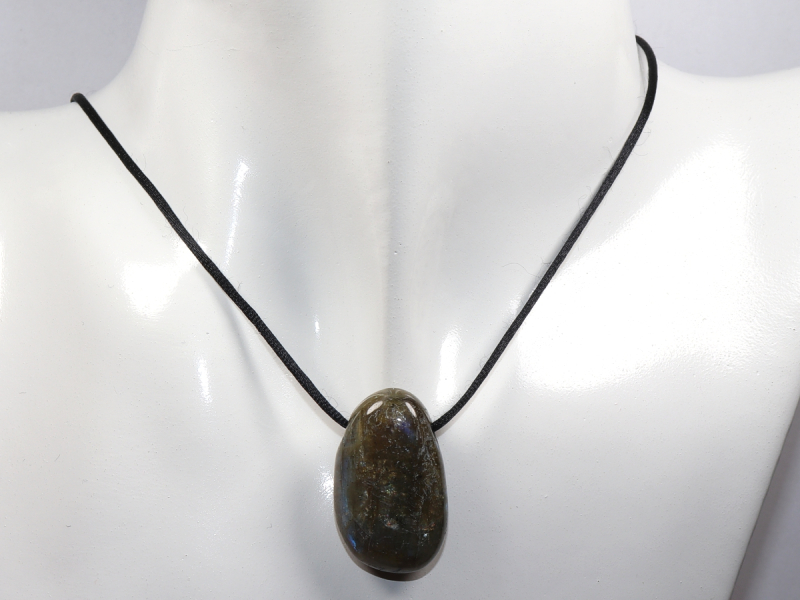 labradorite with cord or silver 925