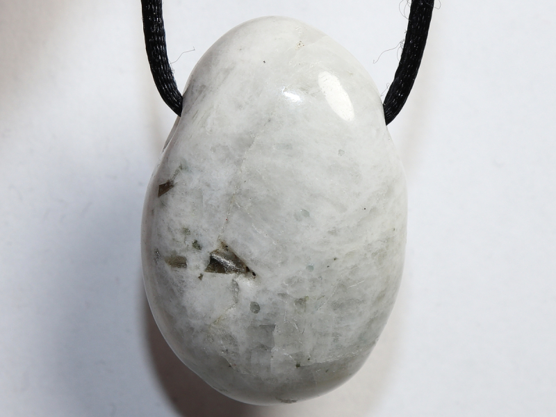 white labradorite with cord or silver 925