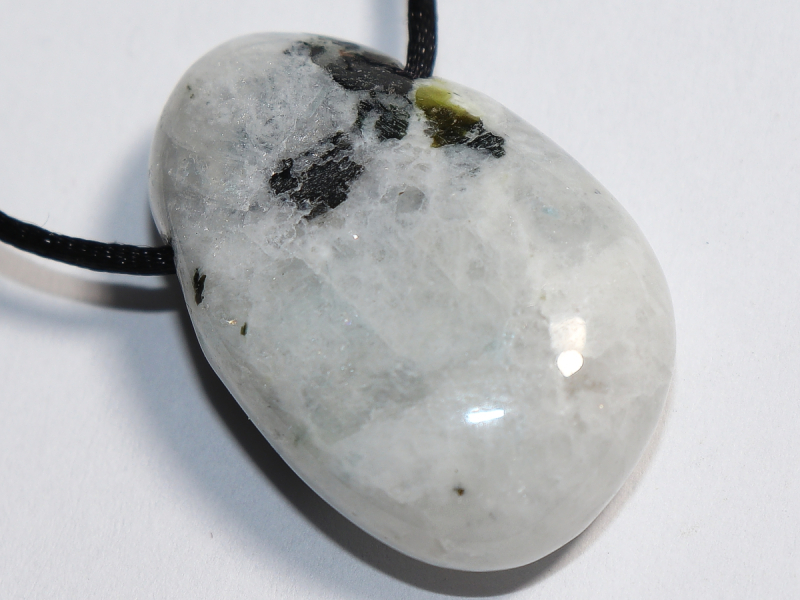 white labradorite with cord or silver 925