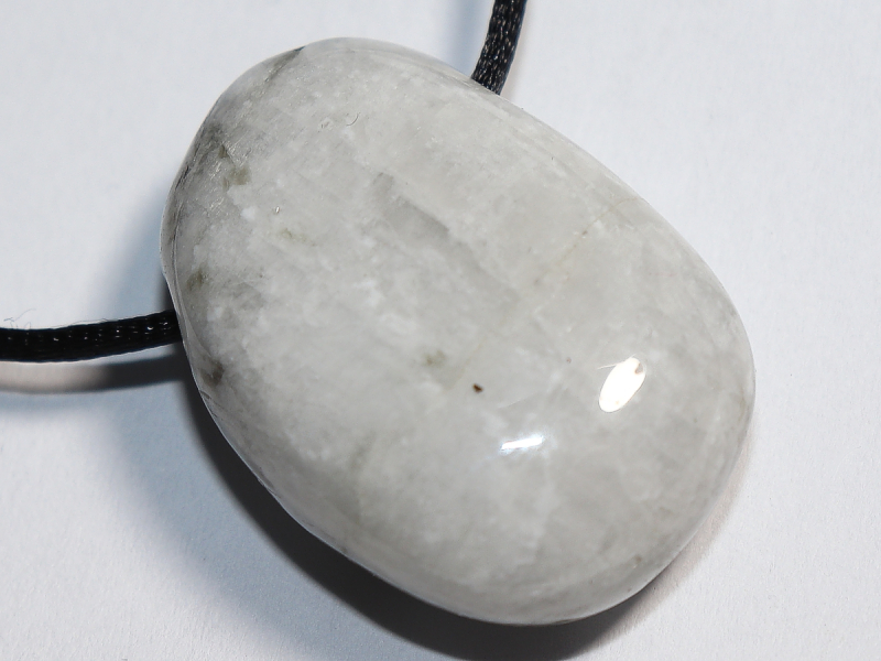 white labradorite with cord or silver 925