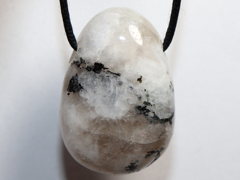 white labradorite with cord or silver 925