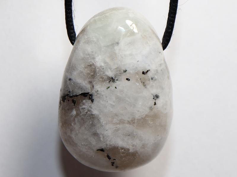 white labradorite with cord or silver 925