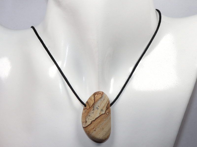 picture jasper with cord or silver 925