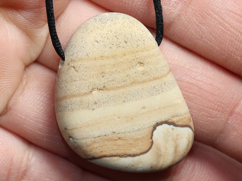 picture jasper with cord or silver 925
