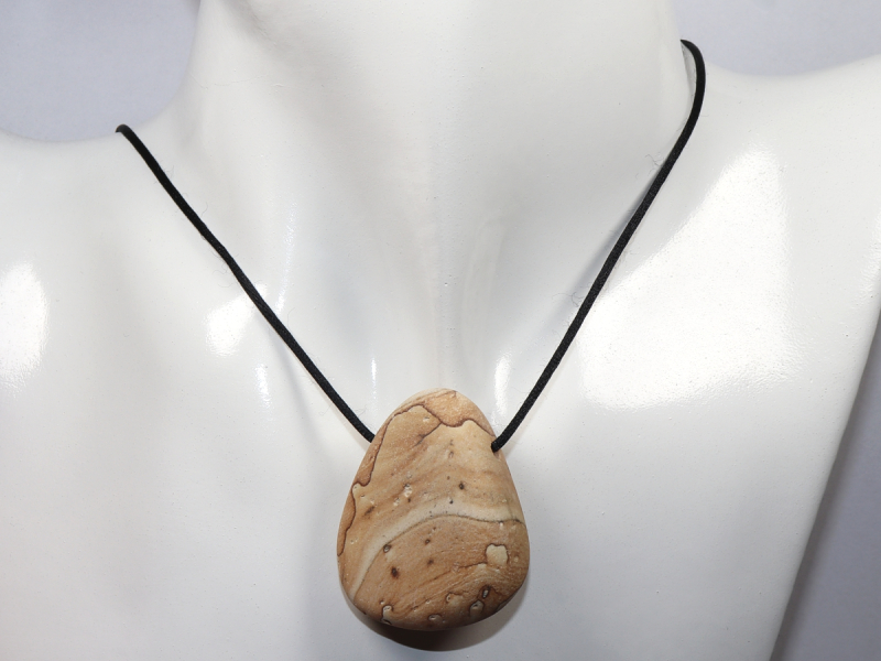 picture jasper with cord or silver 925
