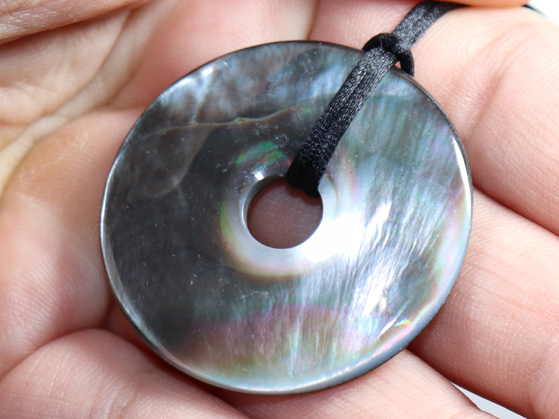abalone shell with cord
