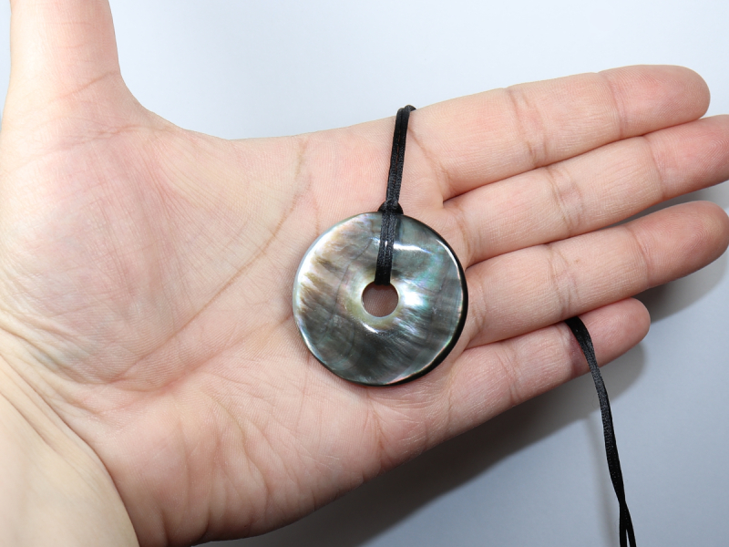 abalone shell with cord