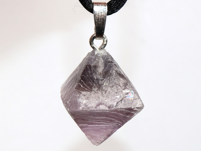 fluorite with cord or silver 925