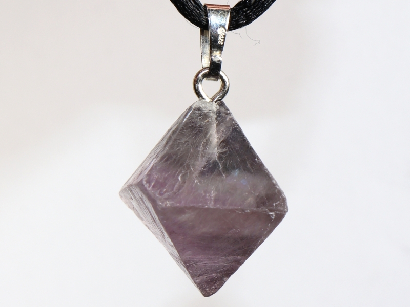 fluorite with cord or silver 925