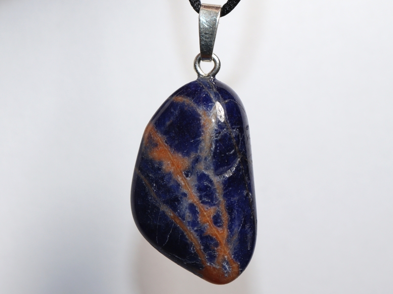 sodalite with cord or silver 925