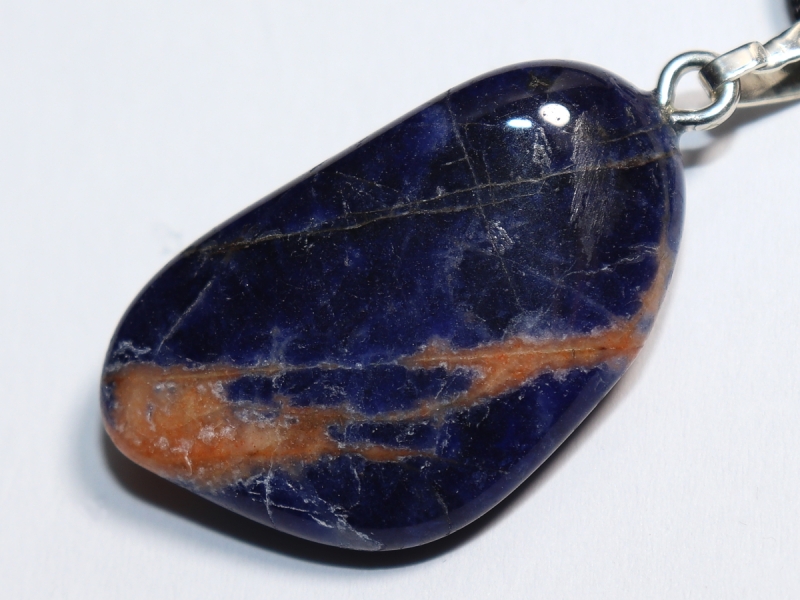sodalite with cord or silver 925