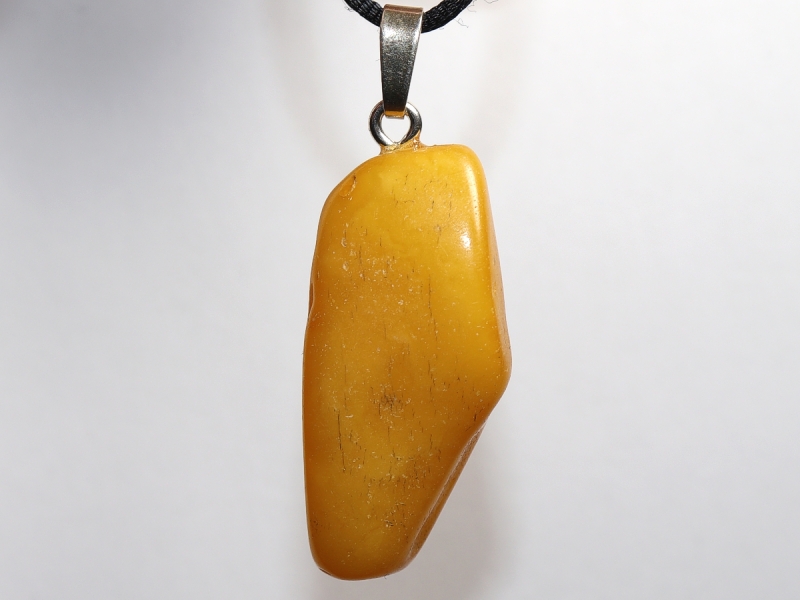 amber with cord or silver 925