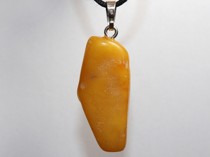 amber with cord or silver 925