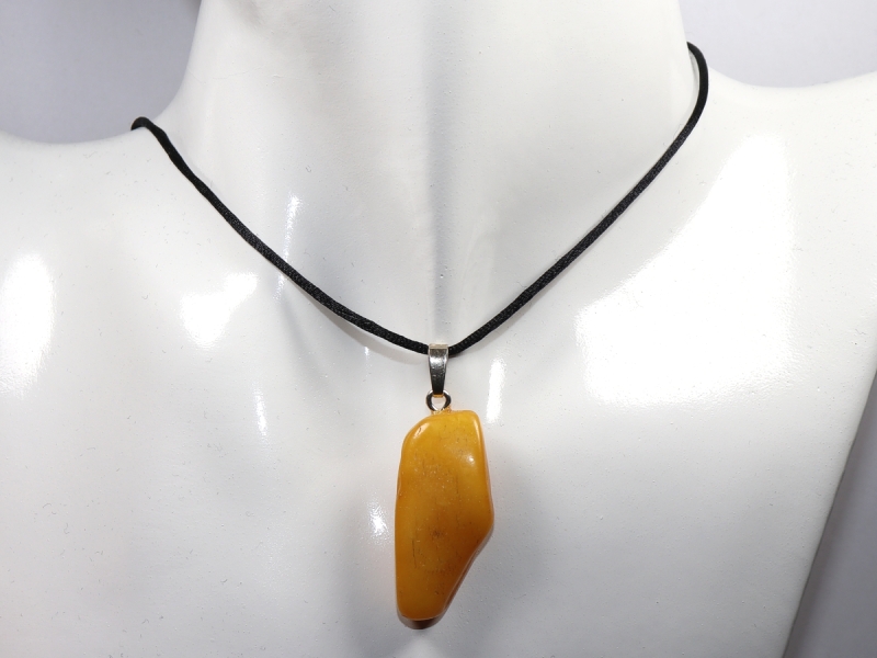 amber with cord or silver 925