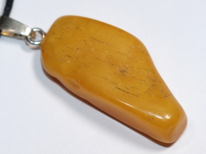 amber with cord or silver 925