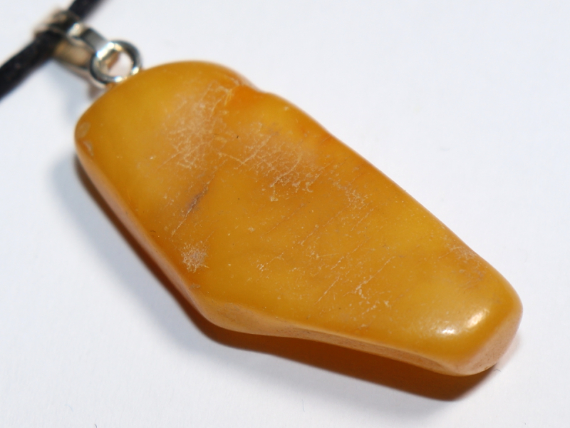 amber with cord or silver 925