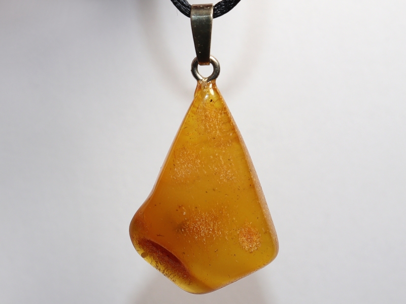 amber with cord or silver 925