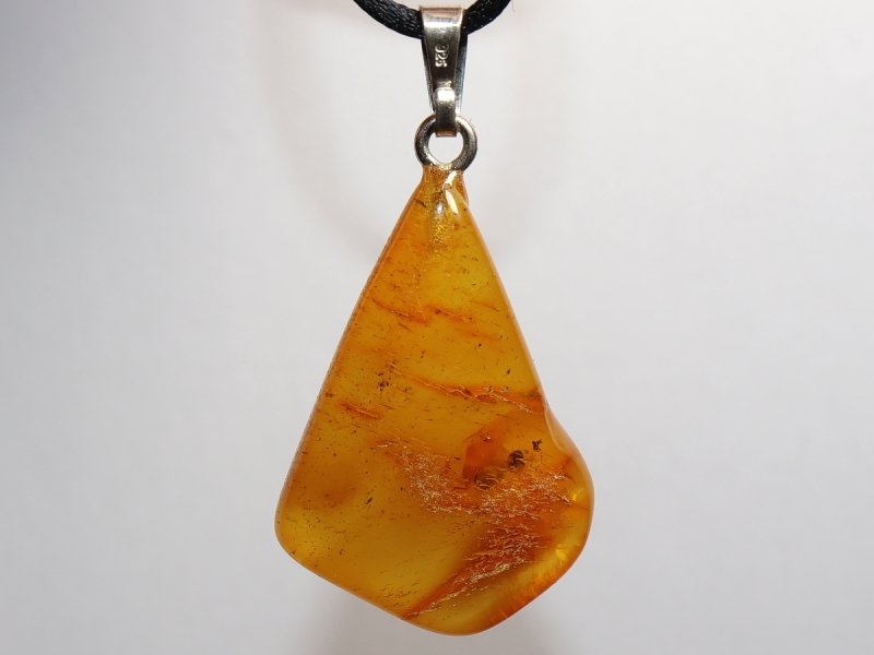 amber with cord or silver 925