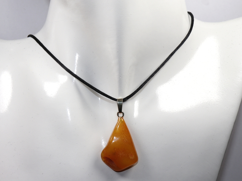 amber with cord or silver 925