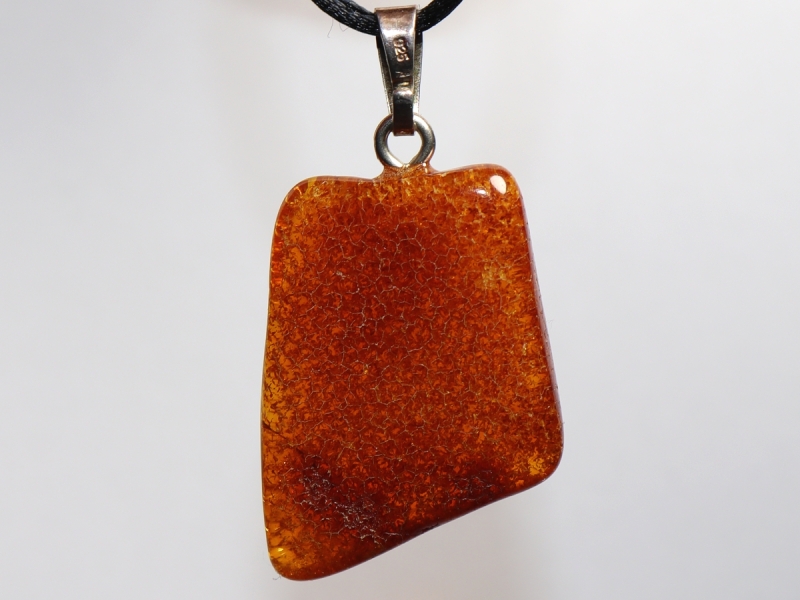amber with cord or silver 925