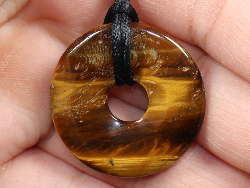 tiger's eye with cord