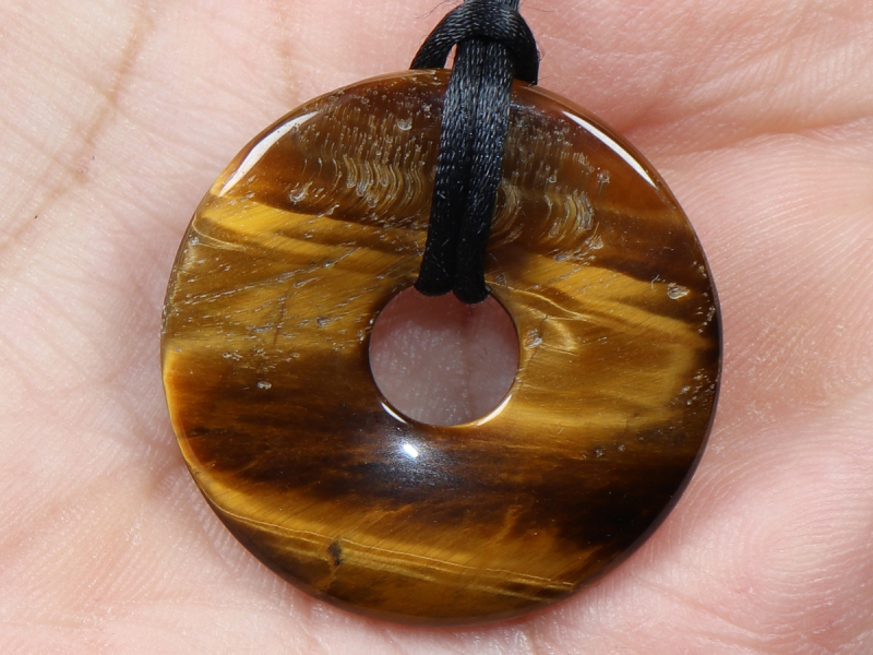 tiger's eye with cord