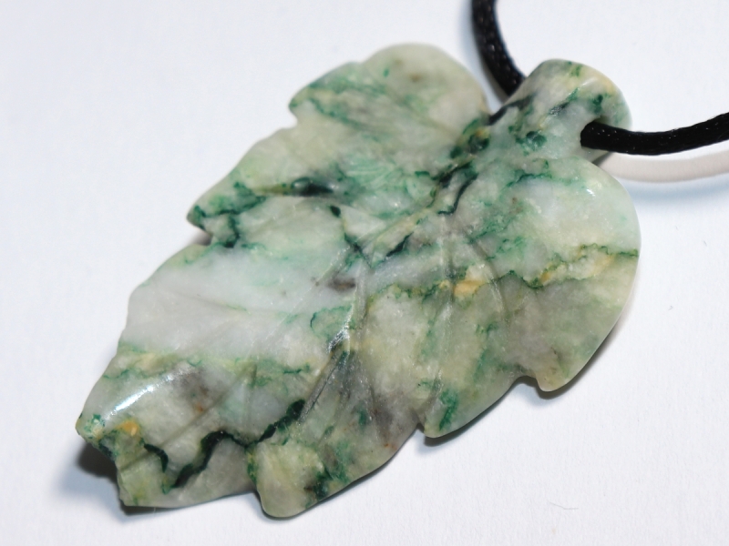 mariposite-dolomite with cord or silver 925