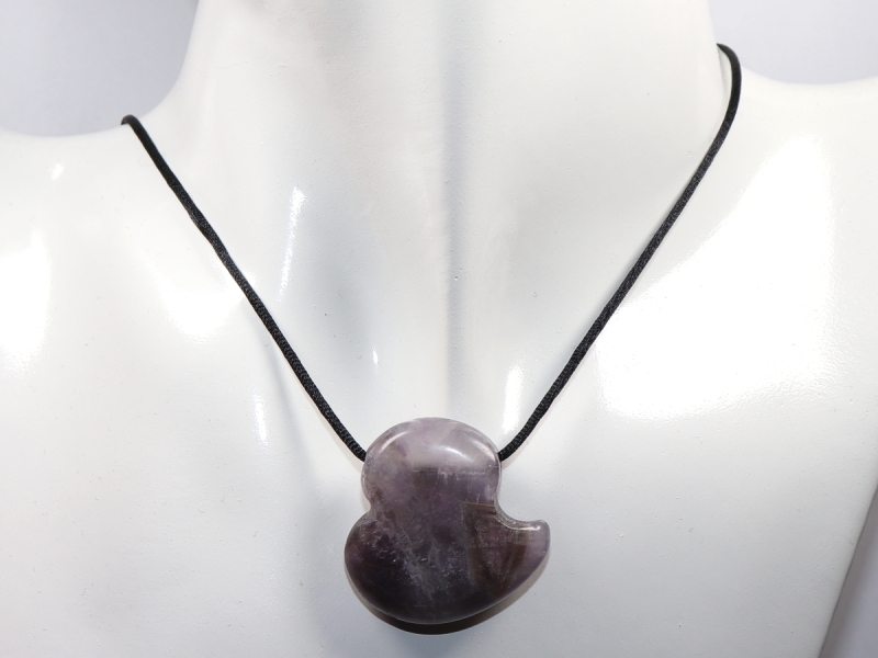 amethyst with cord or silver 925