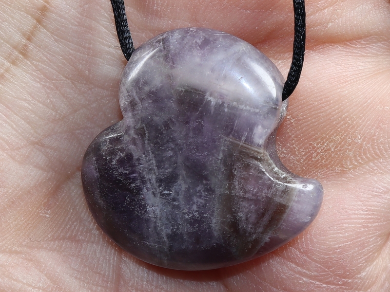 amethyst with cord or silver 925